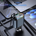 120W Retractable Car Charger – 4-in-1 Fast Charging - Wrapit Store