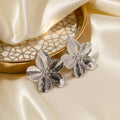white flower earrings