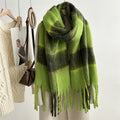 Women's Plaid Tassel Winter Scarf – Warm Shawl - Wrapit Store