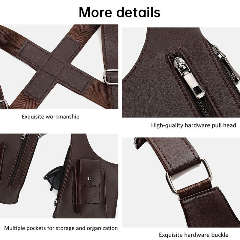 PU Leather Underarm Crossbody Sling Bag – Hidden Pocket & Adjustable Strap - Wrapit Store