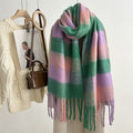 Women's Plaid Tassel Winter Scarf – Warm Shawl - Wrapit Store