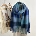 Women's Plaid Tassel Winter Scarf – Warm Shawl - Wrapit Store