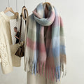 Women's Plaid Tassel Winter Scarf – Warm Shawl - Wrapit Store