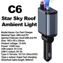 120W Retractable Car Charger – 4-in-1 Fast Charging - Wrapit Store