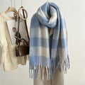Women's Plaid Tassel Winter Scarf – Warm Shawl - Wrapit Store