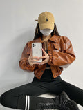 Brown Color Leather Jackets For Women
