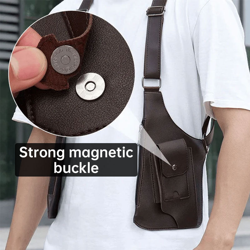 PU Leather Underarm Crossbody Sling Bag – Hidden Pocket & Adjustable Strap - Wrapit Store