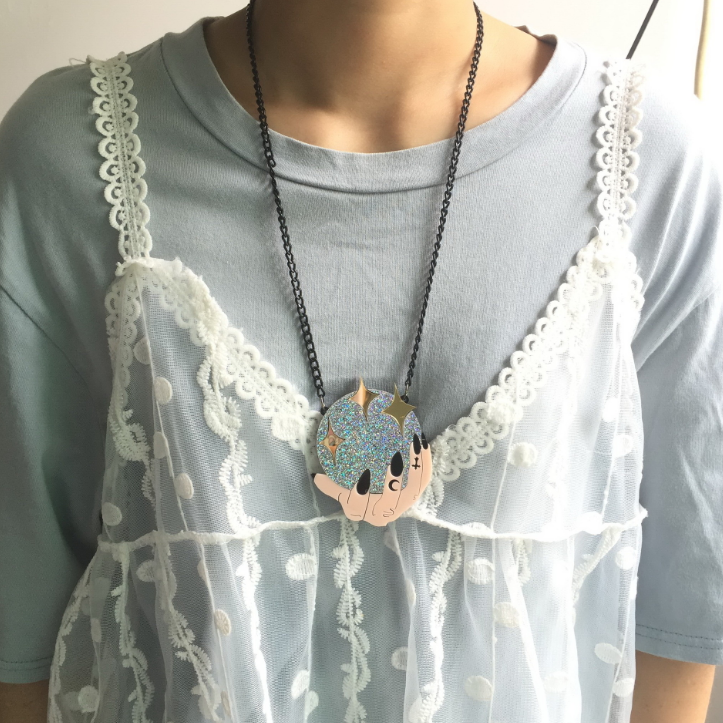 Silver Ball Pendant Necklace