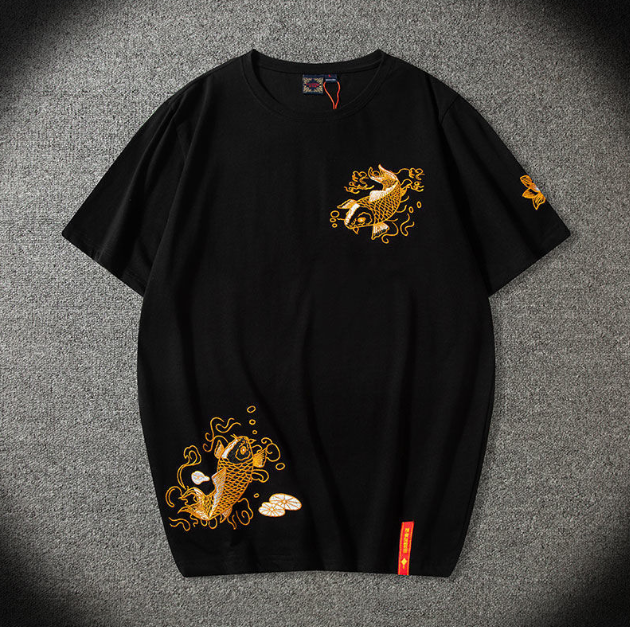 Chinese style men’s embroidered T-shirt