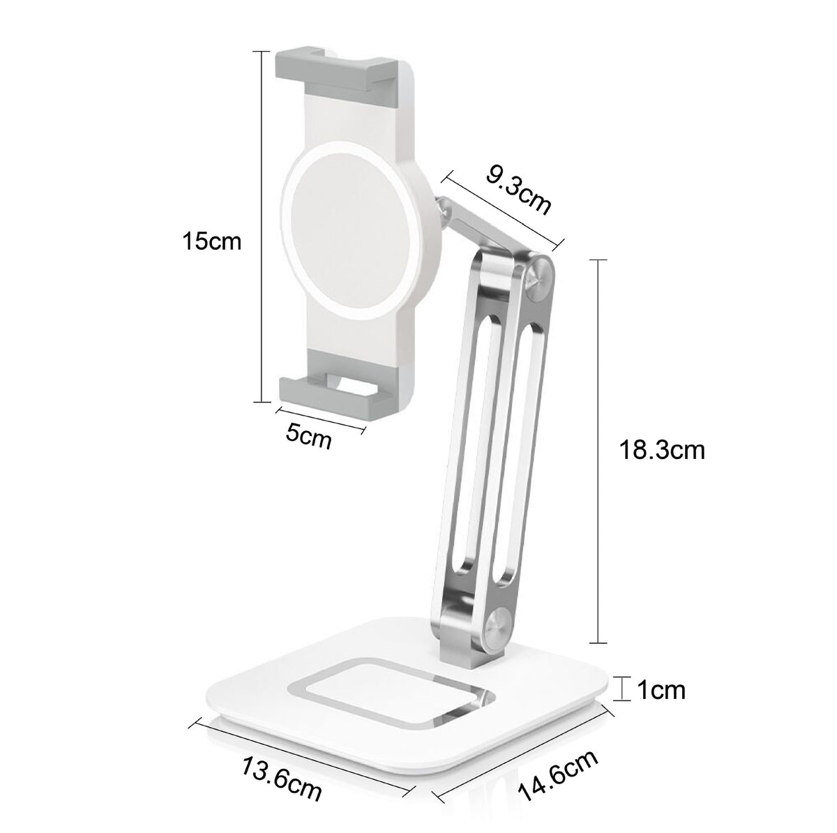 Foldable Aluminum Phone & Tablet Stand – Adjustable Desktop Holder - Wrapit Store