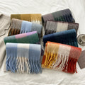 Women's Plaid Tassel Winter Scarf – Warm Shawl - Wrapit Store