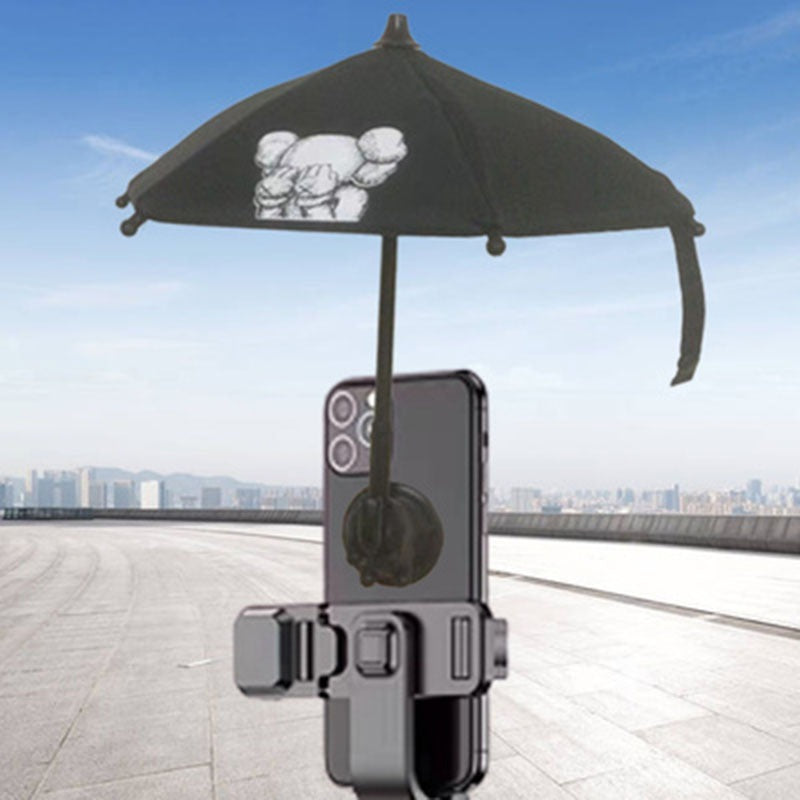 Phone stand with umbrella top