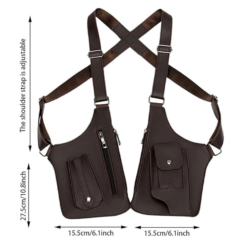PU Leather Underarm Crossbody Sling Bag – Hidden Pocket & Adjustable Strap - Wrapit Store