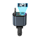 120W Retractable Car Charger – 4-in-1 Fast Charging - Wrapit Store