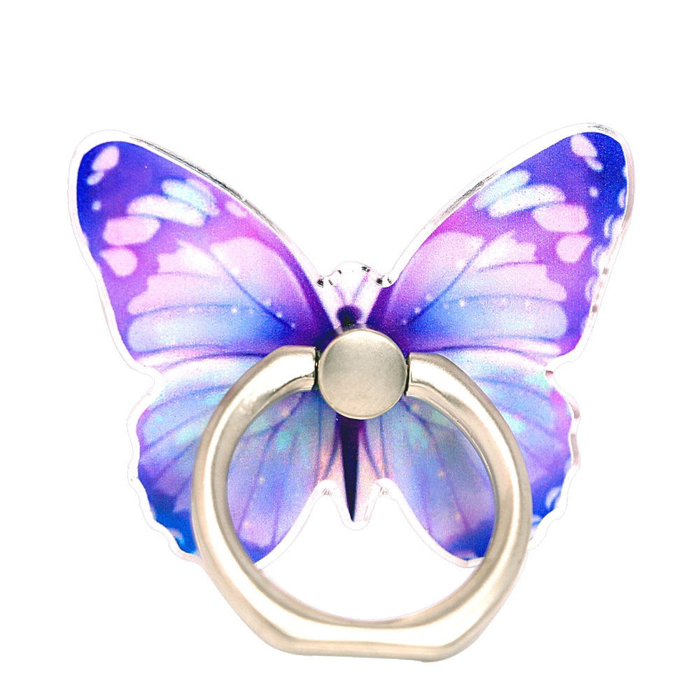 Butterfly phone ring holder
