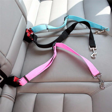 Durable Nylon Pet Seat Lead Leash – Safe and Adjustable Dog Car Restraint