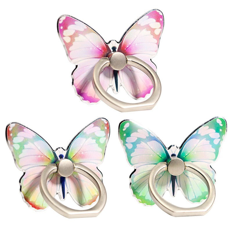 Colorful butterfly phone grip holder