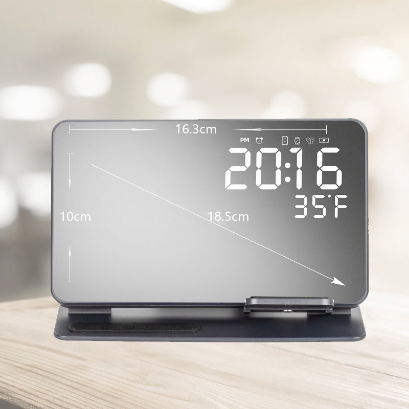 display alarm clock 15W thermometer wireless charging