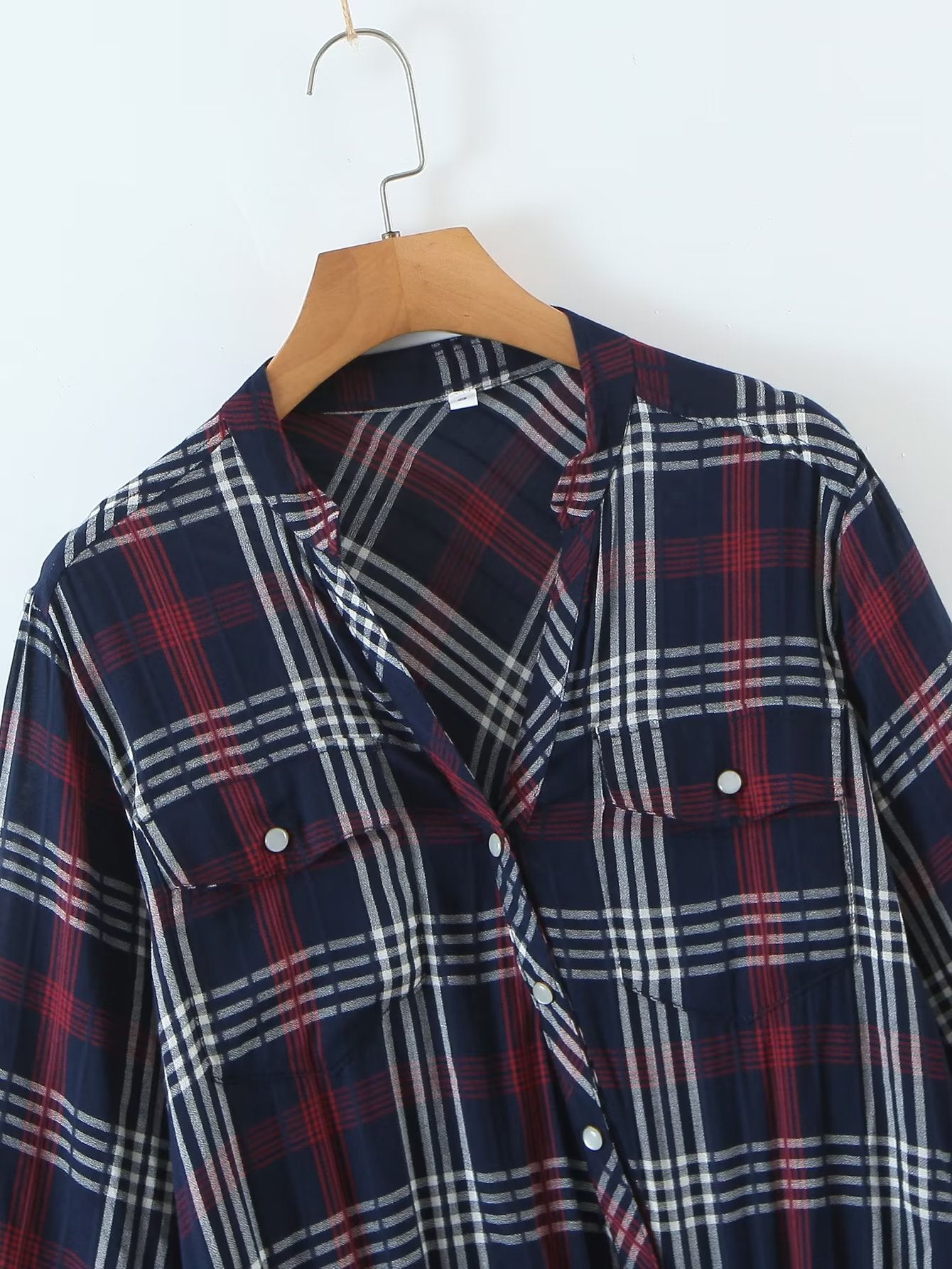 long sleeve plaid maxi dress	