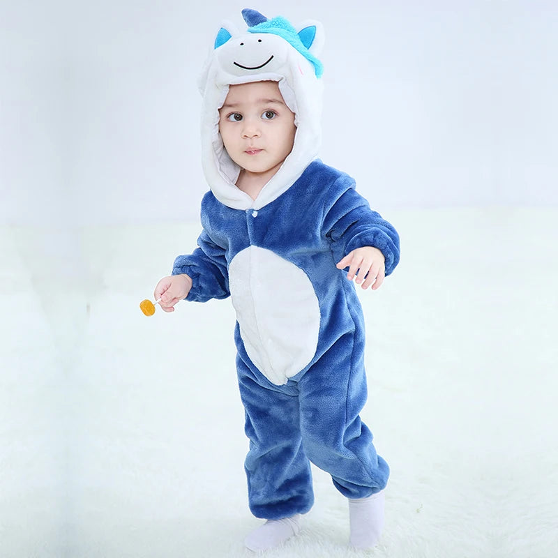Good Quality Baby animal hooded jumpsuit