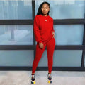 Women's Two Piece Trouser Sets Red Color