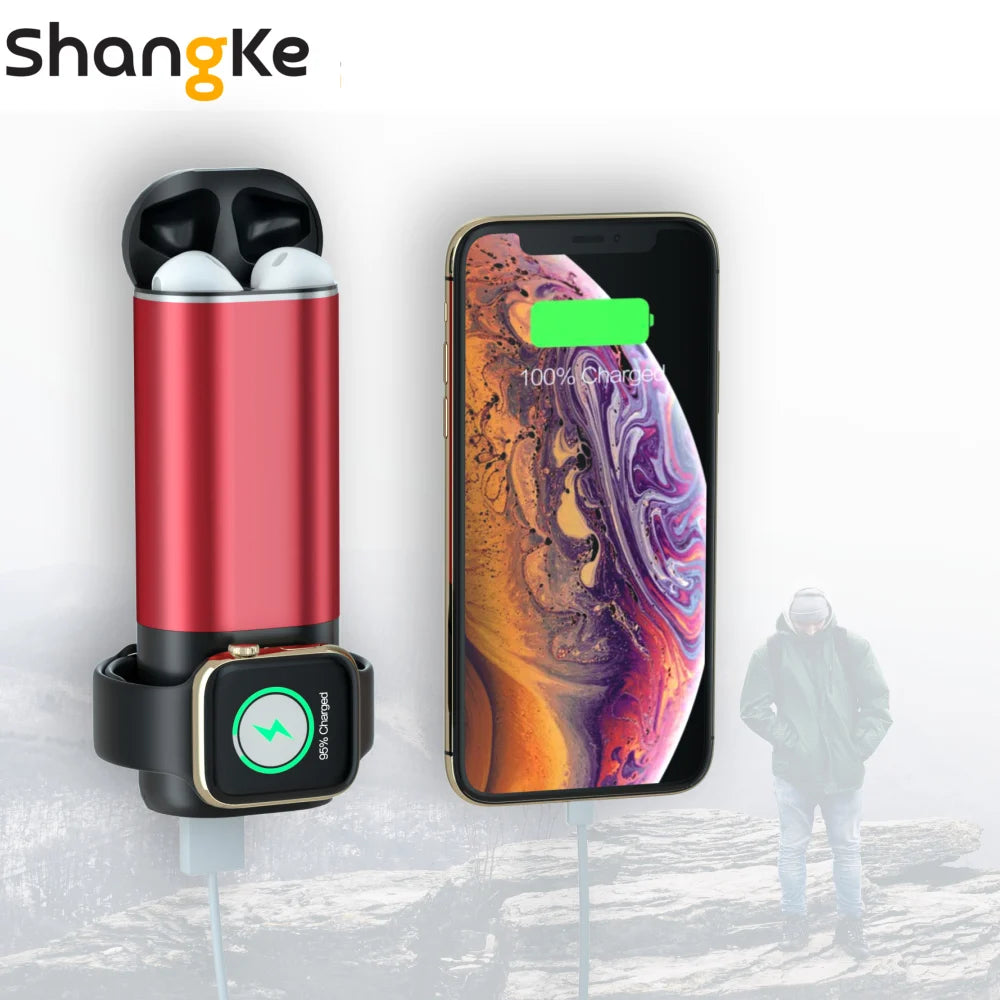 3-in-1 Wireless Charging Power Bank 5200mAh - Wrapit Store