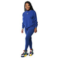 Women's Two Piece Trouser Sets Blue Color