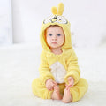 Soft animal bodysuit for babies