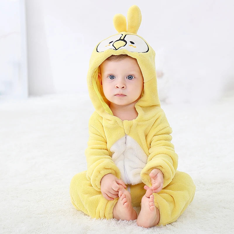 Soft animal bodysuit for babies