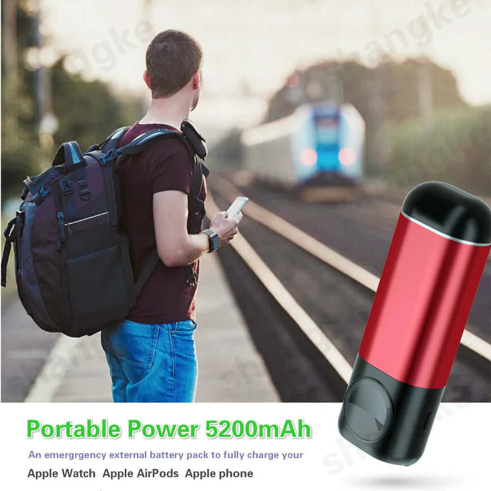3-in-1 Wireless Charging Power Bank 5200mAh - Wrapit Store