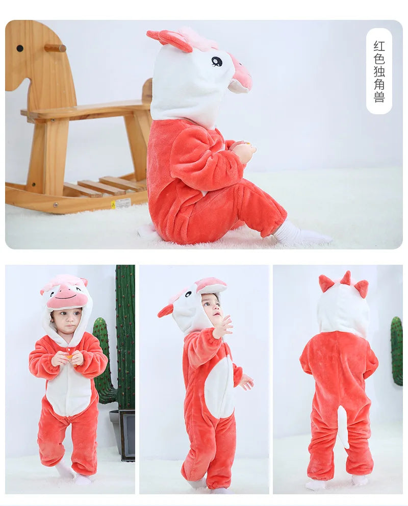 Kids fluffy animal onesie