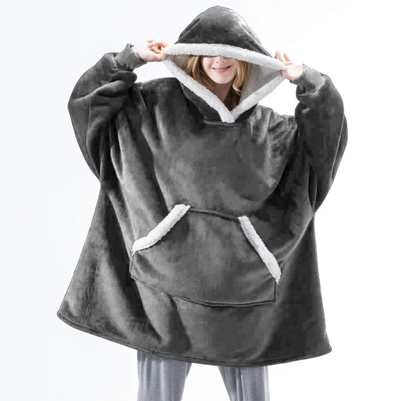 Wearable Fleece Blanket Hoodie – Hooded TV Blanket - Wrapit Store